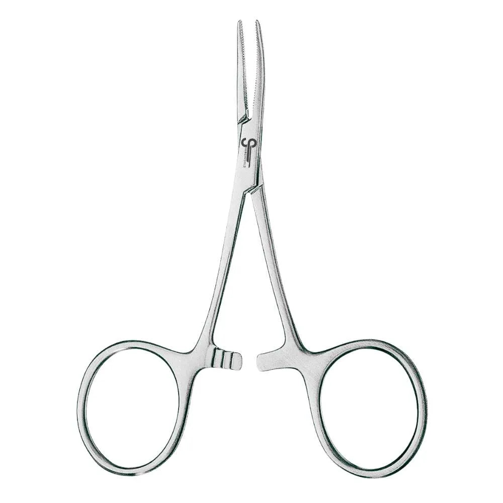 Hartmann Hemostat Curved 9cm, Extra-Delicate Fine-Tip Locking Forceps for Microsurgical Access - SurgiWorld HS118