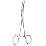 Kocher Hemostat Curved 14cm, 1x2 Toothed Locking Forceps for Dense Tissue and Large Vessels - SurgiWorld HS121
