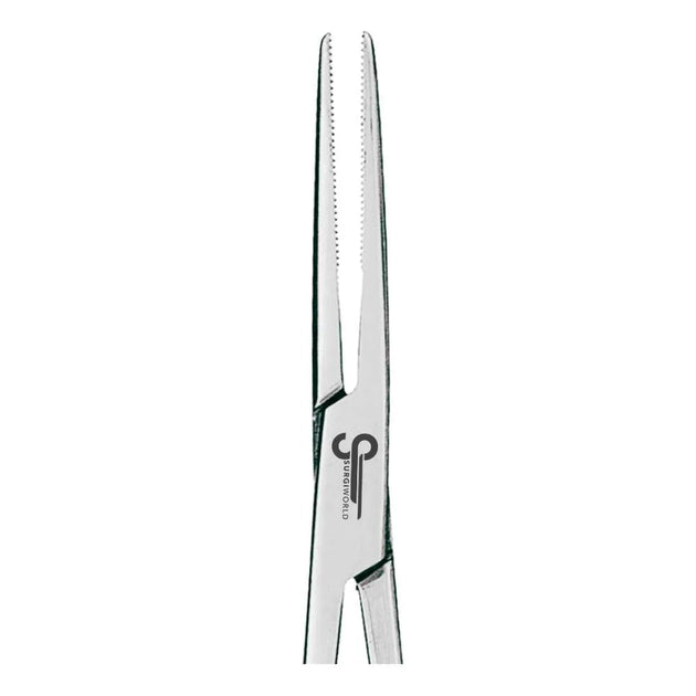 Kelly-Rankin Hemostat Straight 16cm, Extended Reach Half-Serrated Locking Forceps - SurgiWorld HS123