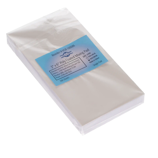 HSB 3" x 6" Poly Coated Mixing Pad 100 Sheets Single Pad (100686)