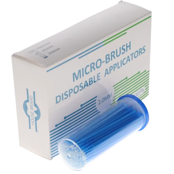 HSB-Micro-Brush Disposable Applicators, Regular, Assorted, Blue/Green, 4 x 100/Pk - HSB-101315