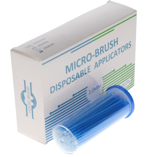 HSB-Micro-Brush Disposable Applicators, Regular, Assorted, Blue/Green, 4 x 100/Pk - HSB-101315