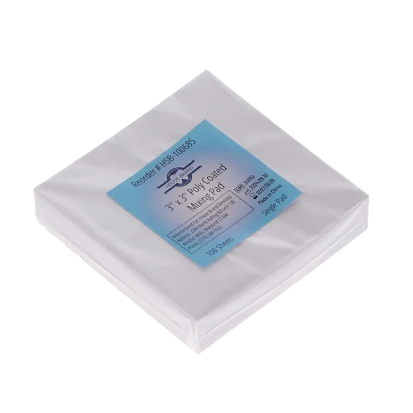 HSB 3" x 3" Poly Coated Mixing Pad 100 Sheets Single Pad (100685)