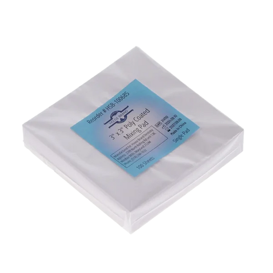 HSB 3" x 3" Poly Coated Mixing Pad 100 Sheets Single Pad (100685)