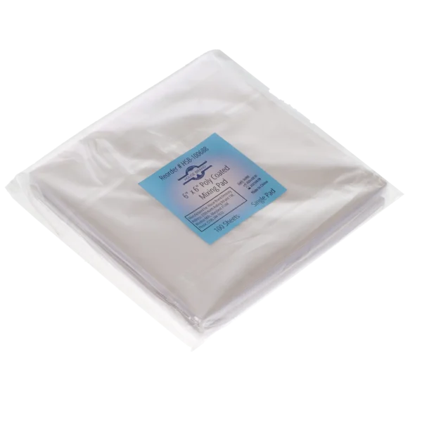HSB 6" x 6" Poly Coated Mixing Pad 100 Sheets Single Pad (100688)