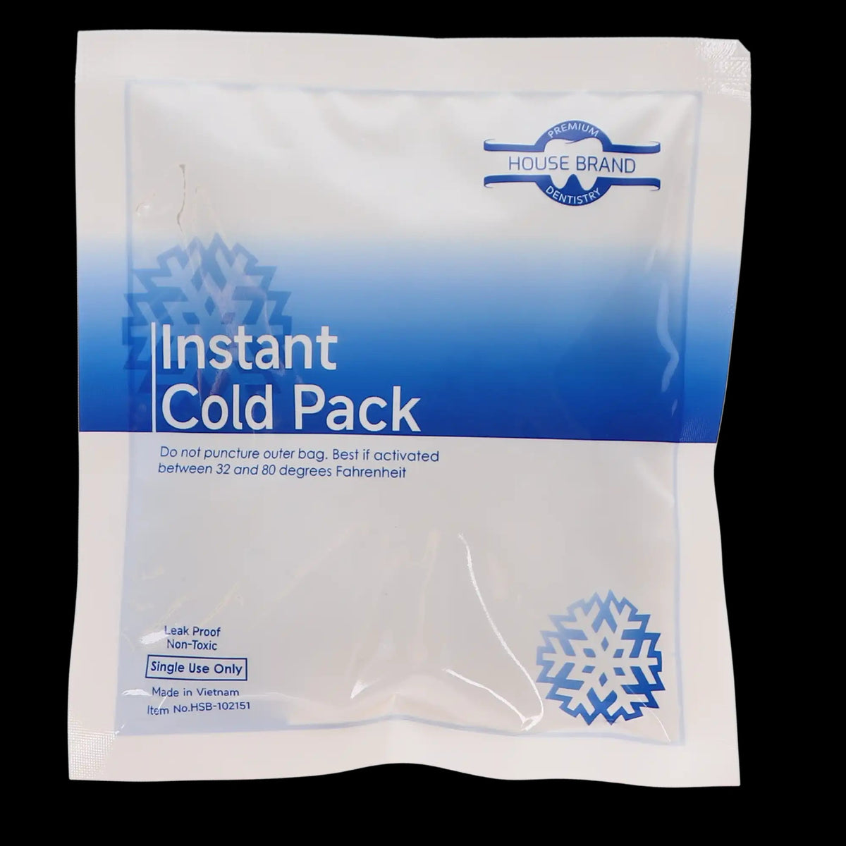 HSB Instant Cold Packs Disposable 5” x 5.5” – 80/Pack