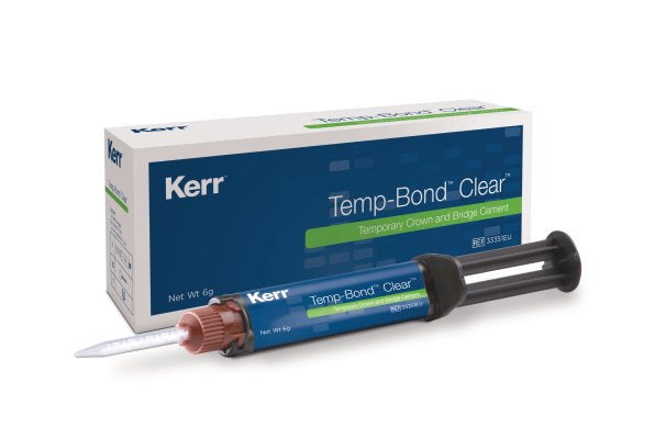 Kerr Temp-Bond™ Clear 33351EU Automix Temporary Cement – 6g Syringe + 10 Mixing Tips