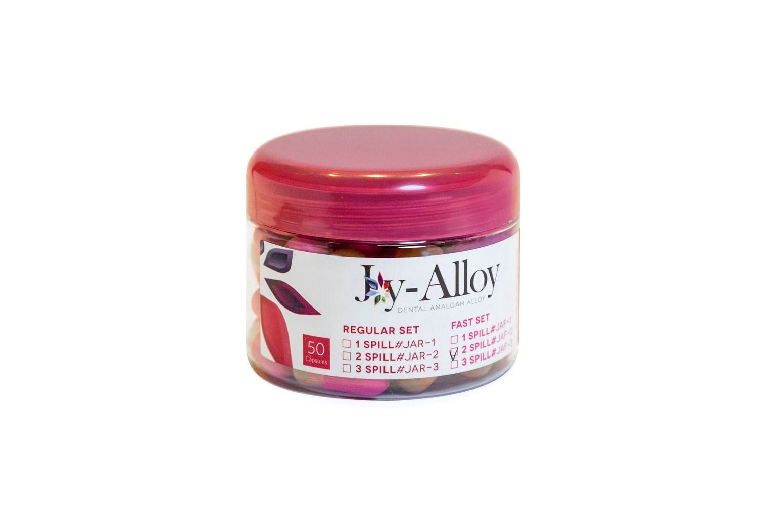 Joy-Alloy Dental Amalgam Alloy 50 Capsules - 2 Spill #JAF-2 - Regular Set, Spill 1