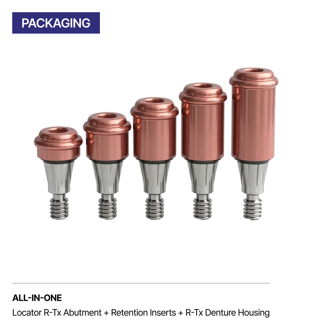 Locator R-Tx Abutment for DIO UF(II) Narrow implant-retained overdenture restorations and removable prosthetics