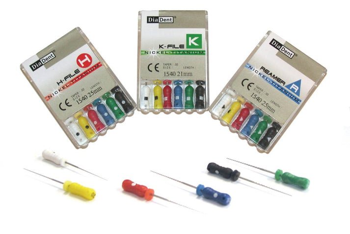 NiTi K-Files, 6/box - Size #25 mm, Number # 60