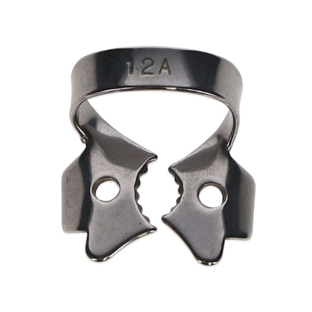 Rubber Dam Clamp #12A, Serrated Molar, Black Matte - SurgiWorld RDC12A