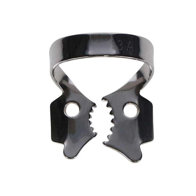 Rubber Dam Clamp #13A, Serrated Molar, Black Matte - SurgiWorld RDC13A