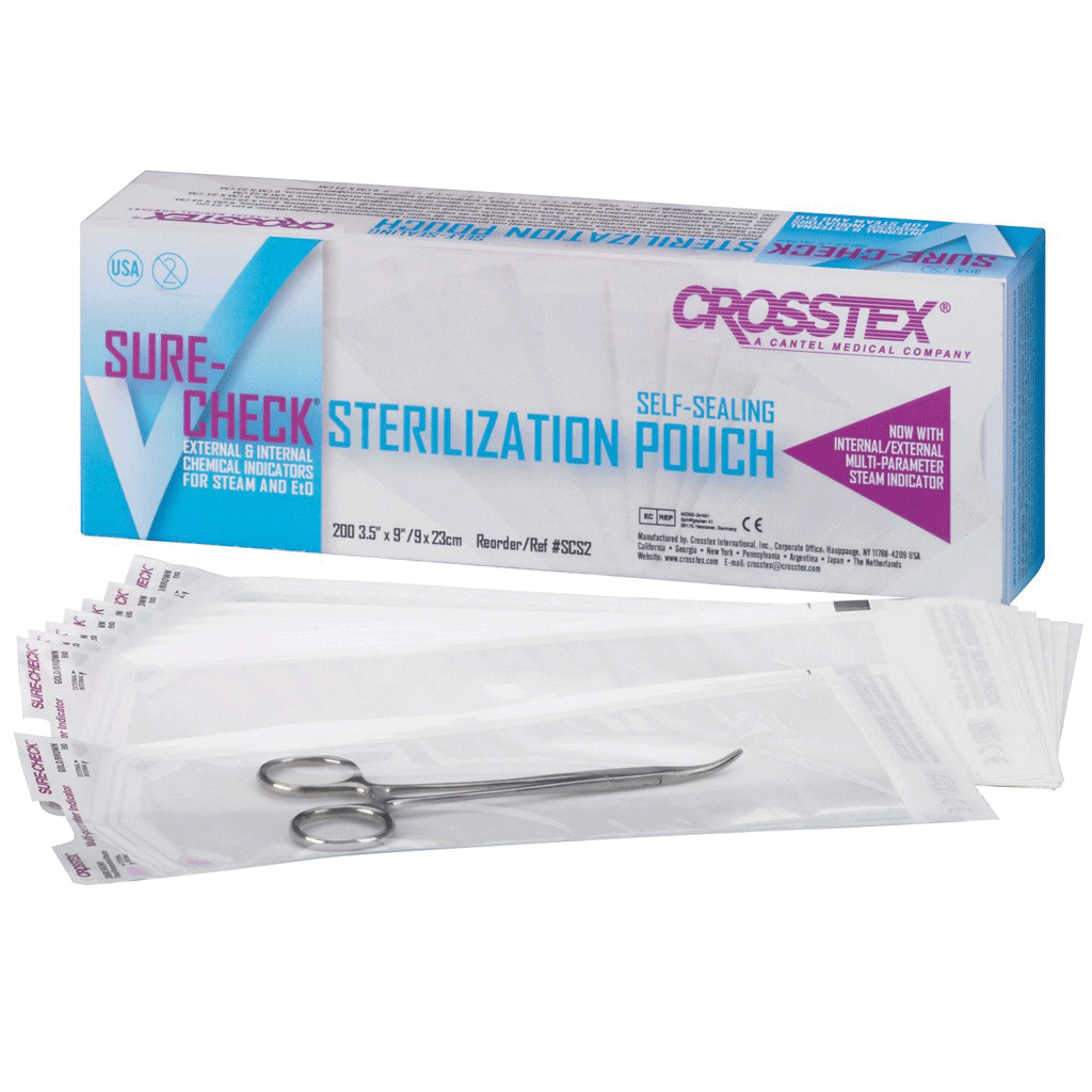 Crosstex: Sterilization Pouches Sure-Check 12x18 - SCL12182