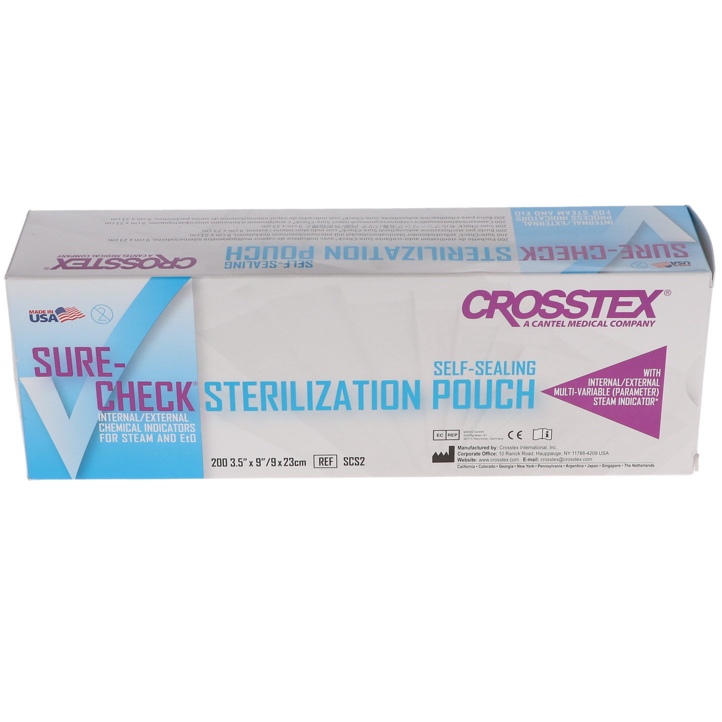 Crosstex: Sterilization Pouches Duo Check 3.5x9 - SCS 2