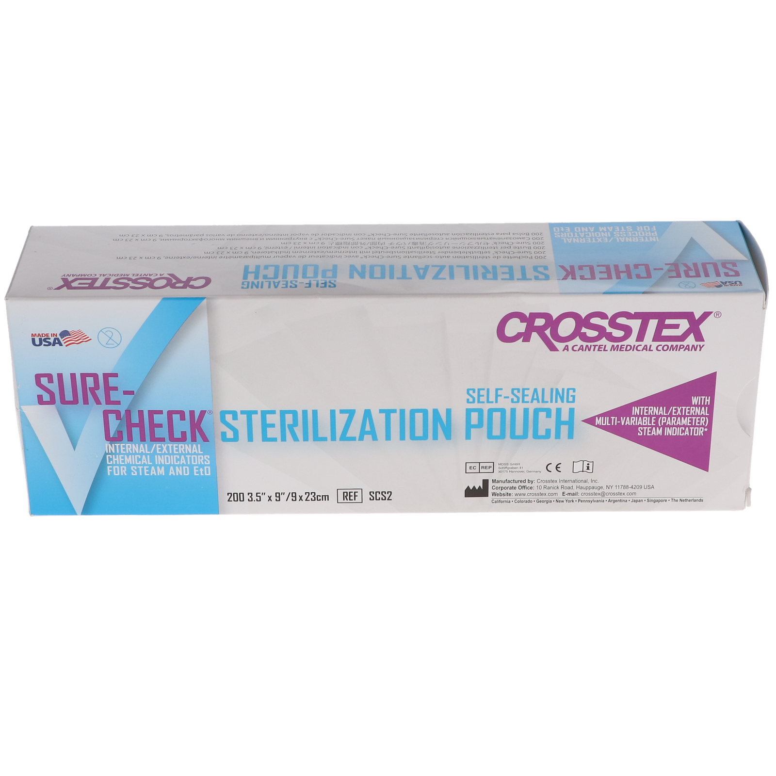 Crosstex: Sterilization Pouches Duo Check 3.5x9 - SCS 2