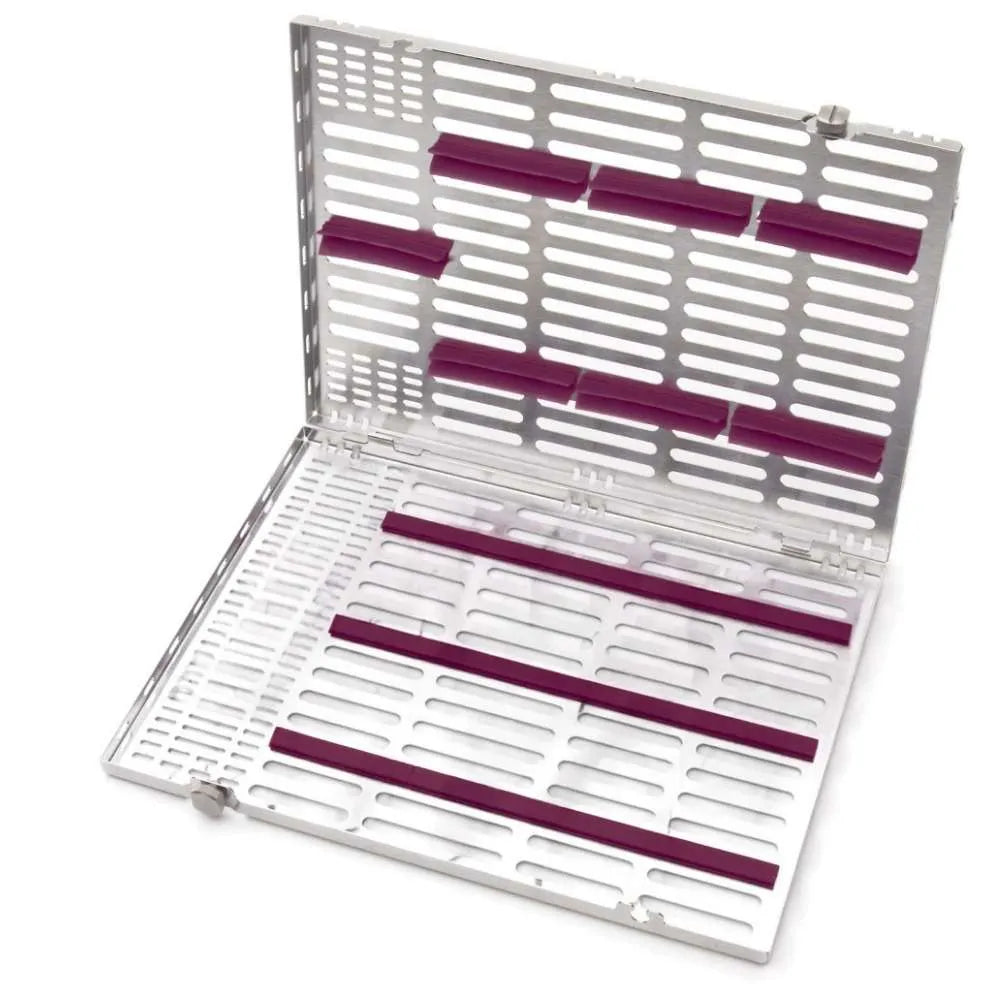 Small Slim Orthodontic Cassette: 4 Pliers and 3 Hand Instruments, 203 x 178 x 19 mm - SurgiWorld SMRTS