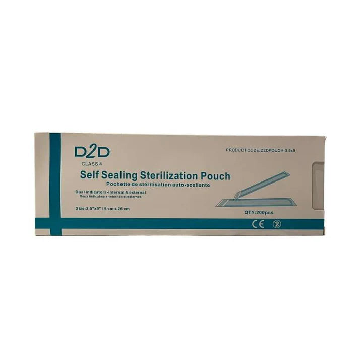 D2: Sterilization Pouches 200/box 2.25" X 4" - SP104
