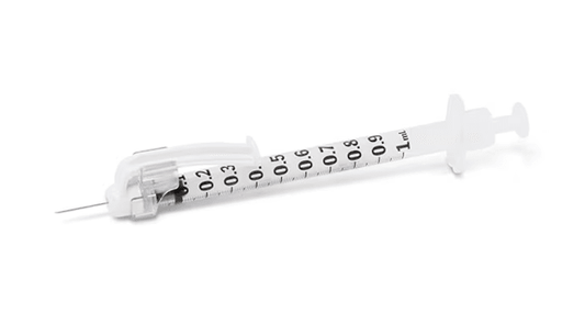 BD SafetyGlide Tuberculin Syringe 26GX3/8" 1 mL (100 count) 100 Count