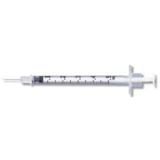 BD Tuberculin Syringe with PrecisionGlide Needle 27G x 1/2" 1/2 mL (100 count)