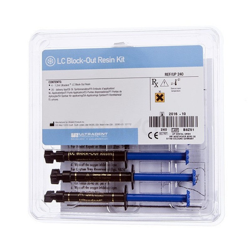 Ultradent LC Block Out Resin Materials 4x 1.2ml Syringes (Bleaching Reservoir Space) #241