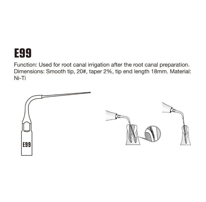 Woodpecker Endo 3 Ultrasonic Tips – Endodontic Irrigation & Cleaning