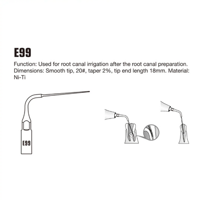 Woodpecker Endo 3 Ultrasonic Tips – Endodontic Irrigation & Cleaning