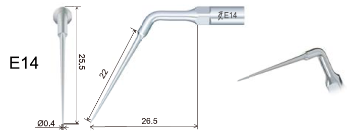 Woodpecker E14 endodontic ultrasonic scaler tip