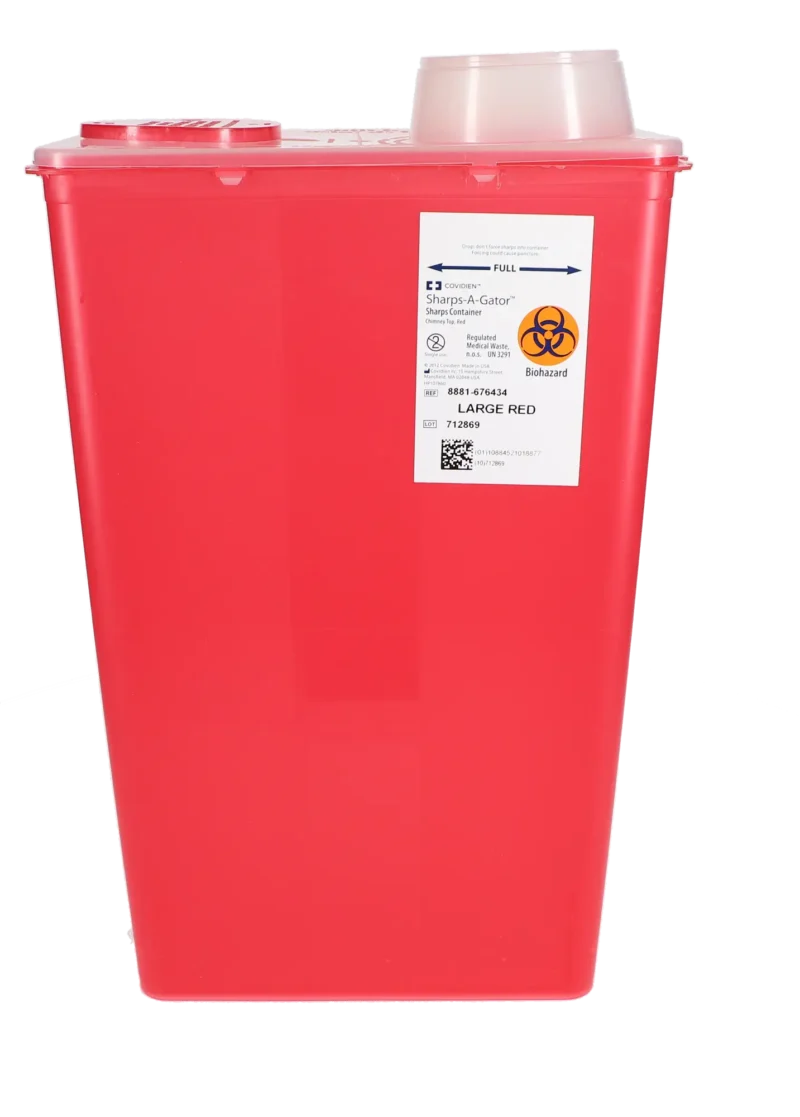 Tyco: Monoject Sharps Container Chimney-Top, Large, Red (676286) (13.2L,3.5Gl) Ea - Z8881676434