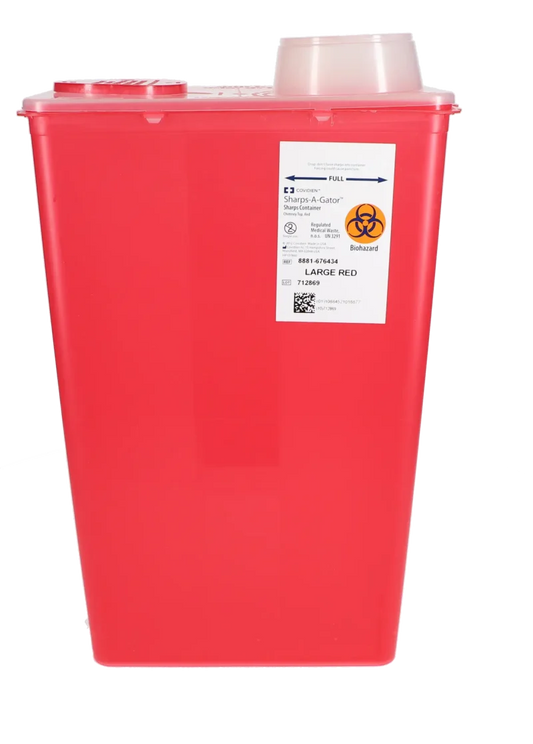 Tyco: Monoject Sharps Container Chimney-Top, Large, Red (676286) (13.2L,3.5Gl) Ea - Z8881676434