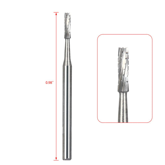 Carbide Burs FG Surgical Length OS557SL-OS558SL Straight Fissure Crosscut 25/pk - #557
