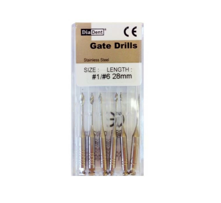 Gates Glidden Drills 6 files/box - Size # 28 mm, Style # 2