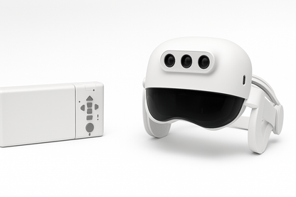 arLoupe 3D Electronic Loupe with remote control unit, featuring an advanced head-mounted magnification system for dental and surgical professionals. Designed for precision and comfort, this innovative loupe enables real-time image adjustments, seamless digital integration, and enhanced optical clarity for high-accuracy procedures.