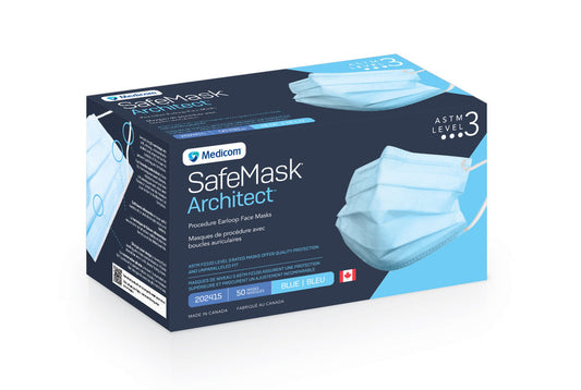 SafeMask Architect Procedure Earloop Mask Level3 Blue 50/Box #202415