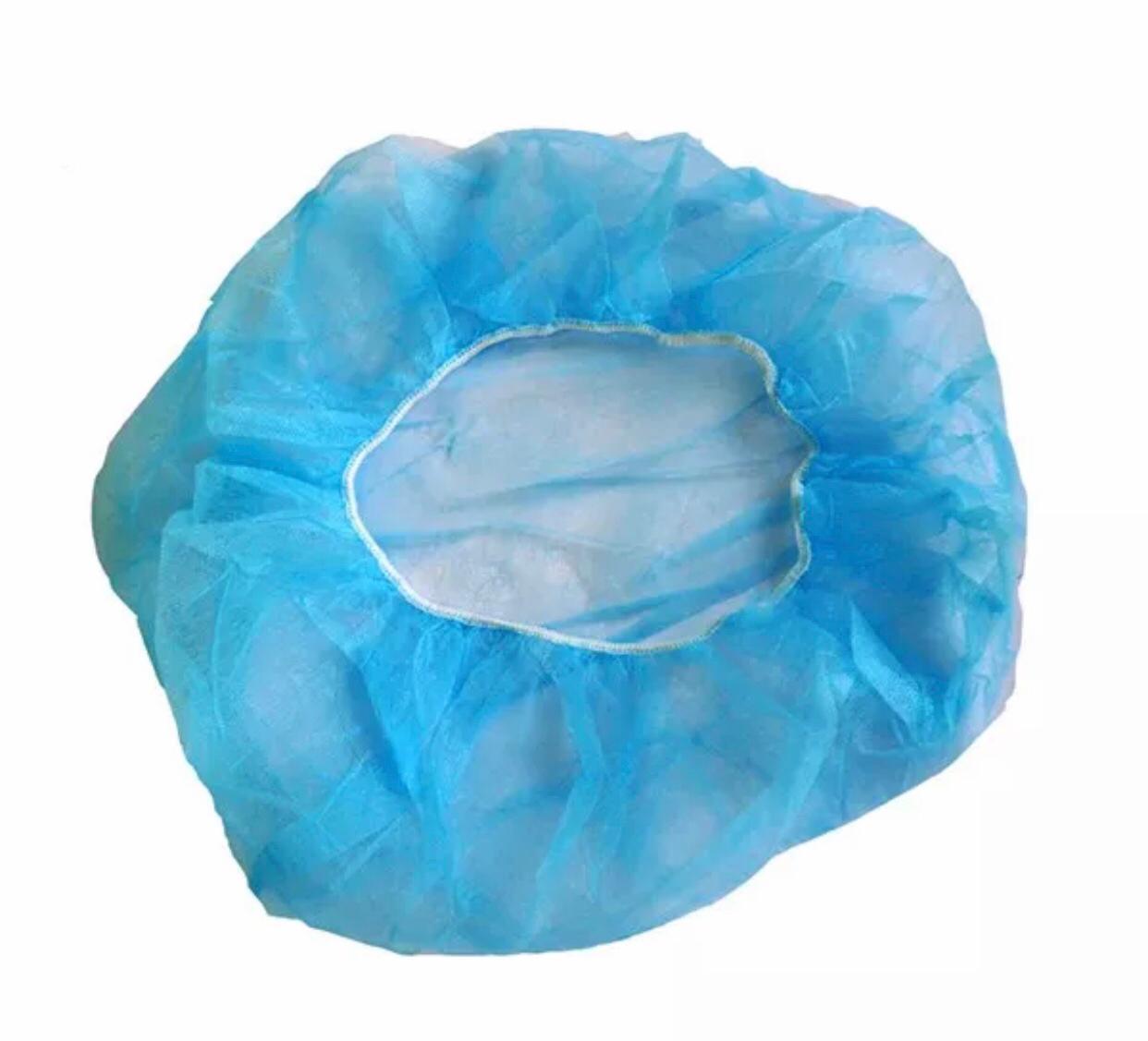 Bouffant Head Cap Cover Non-Woven 21" , 100/Pk Blue  #A3244