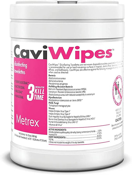 CaviWipes , Surface Cleaner Disinfectant Wipes Large Size 160/Can #11-1100