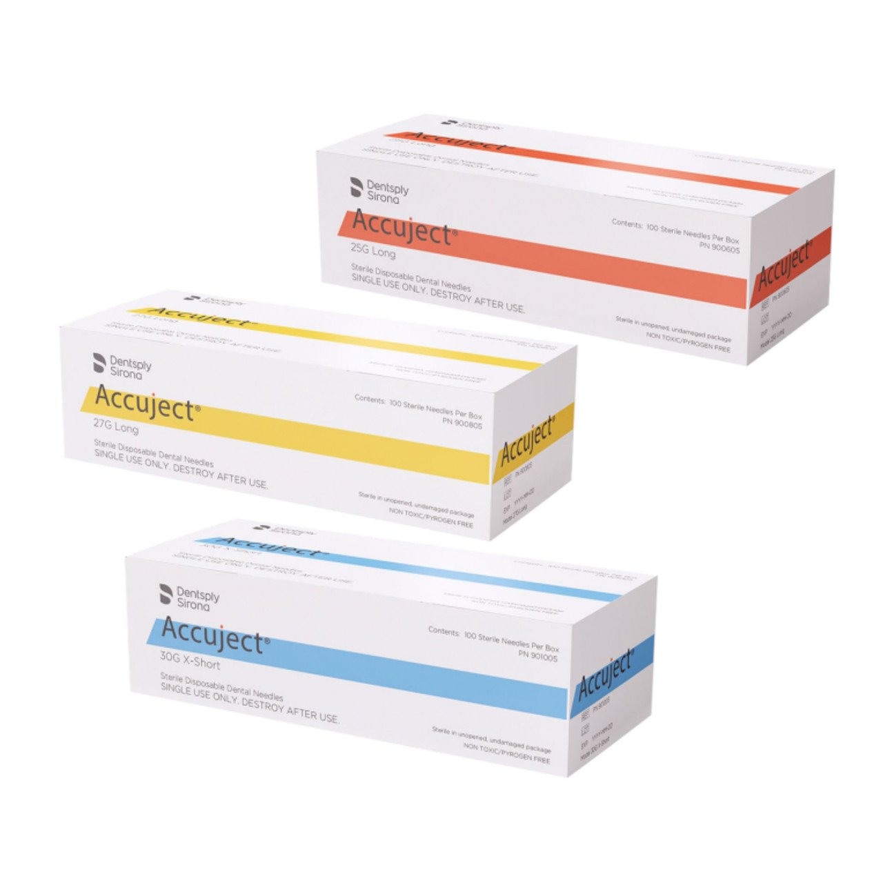 Accuject Disposable Dental Needles - Sterile - 100/Box