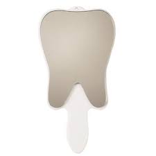 Tooth Shape, Hand Held Mirror, 1/Pk