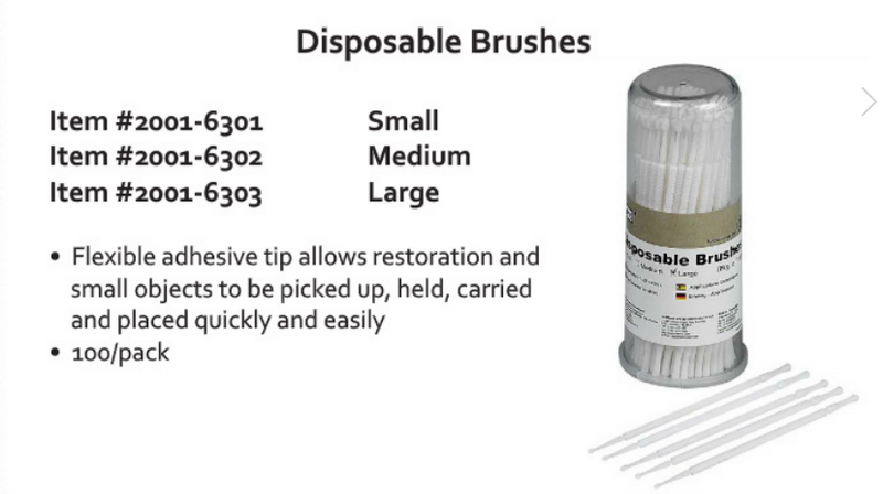 Disposable Brushes 100/Pack, Small