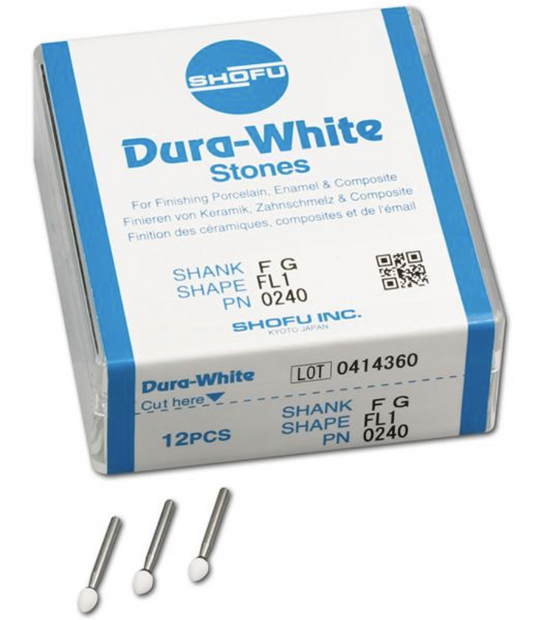 Dura-White Polishing Stone #FL1 #0240 FG 12/pk