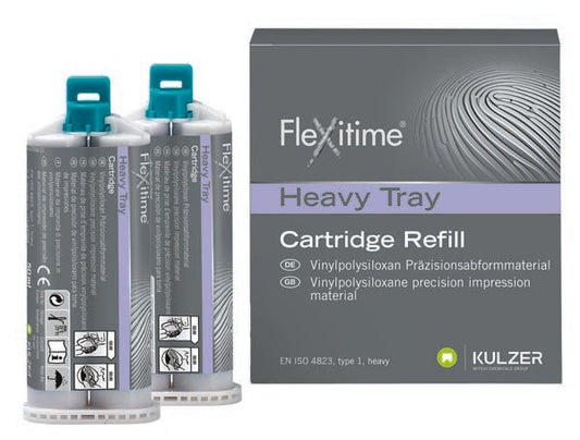 FlexiTime Refill VPS Impression Tray, 2x50ml Cartridges (Heavy Tray - Correct Flow)