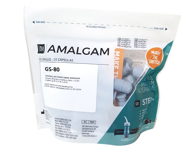 SDI GS-80 Amalgam 2 SPILL Regular Set Capsules 50/Bx