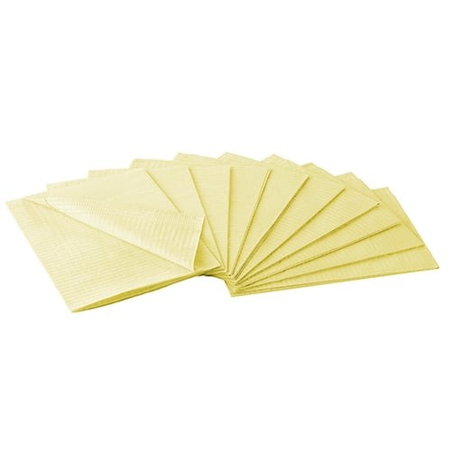 Disposable Dental Patient Bibs 500/Box 2/Ply Tissue+1 Ply Poly - Lavender