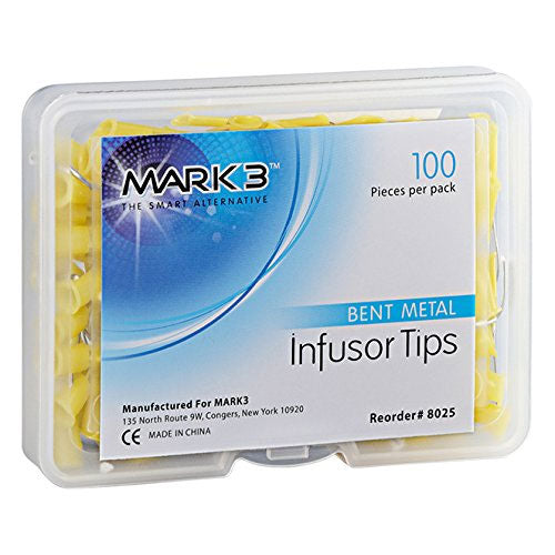 Infusor Tips Bent w Brush End, 19G, 100/pk Viscostat Tips