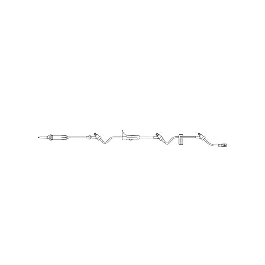 B Braun IV Admin Set 15 drops/ ml w/ 3 Y Caresite Needle-Free Injection Sites, 50/cs