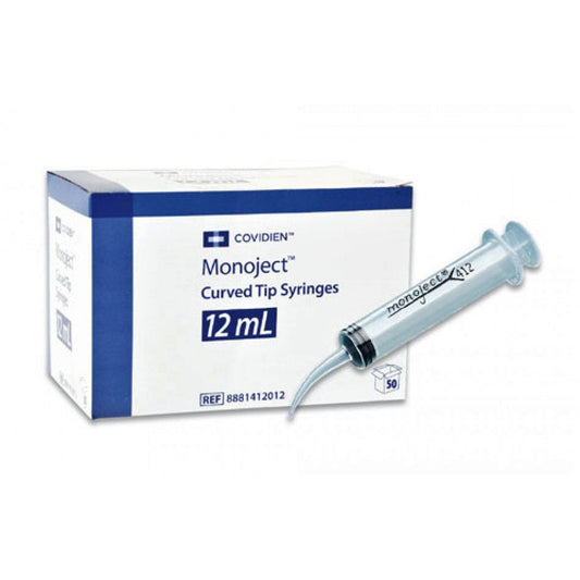 Monoject #412 12 mL Curved Tip Syringe #8881412012 50/Box