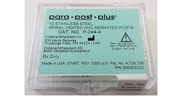 ParaPost Plus P244 Spiral Vented & Serrated Post SS 10/Pk - P2443 - COLTENE