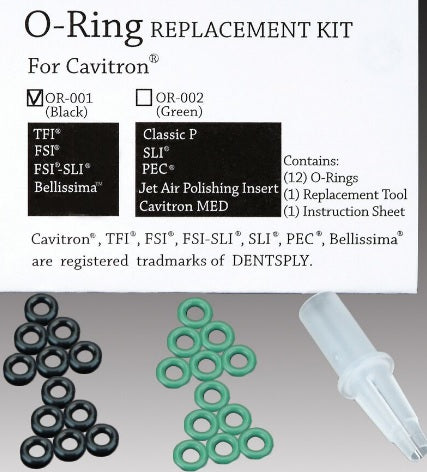O-Ring for Cavitron Ultrasonic Scaler Insert Replacement Kit OR-001 , Black -12/Pk - Dentsply Sirona