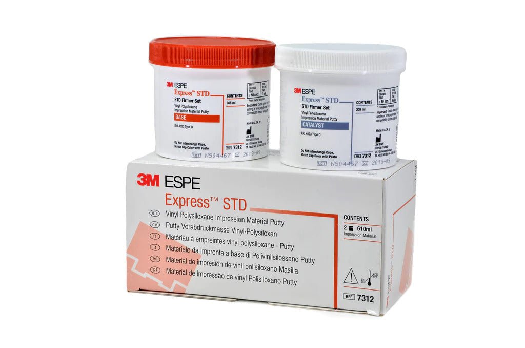 Express STD Putty Regular Set Heavy Body VPS Impression Material. 2 Jars: 1 - 7312