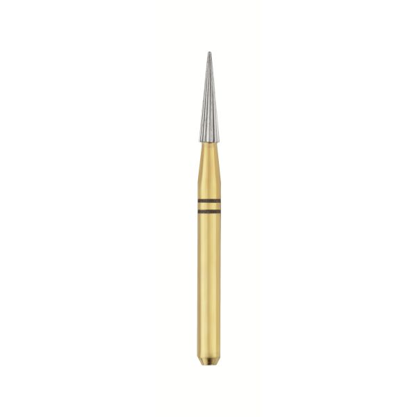 (Safe End) Composite Contour Finishing Gold Burs Carbides  Needle 20 Blades 10/Pk (SE3-SE4-SE6-SE8-SE9)