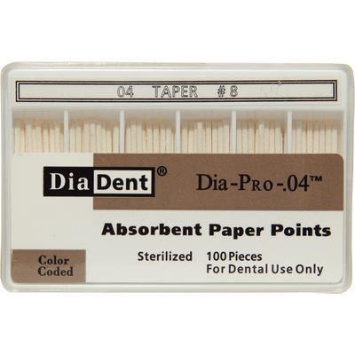 Dia-PRO Type Paper Points – 0.04 Taper, 100/Pkg, Size # 5